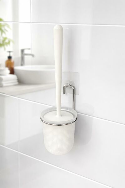 Okyanus Home Krom Magic Fix Sihirli Yapışkanlı Wc Fırçalık