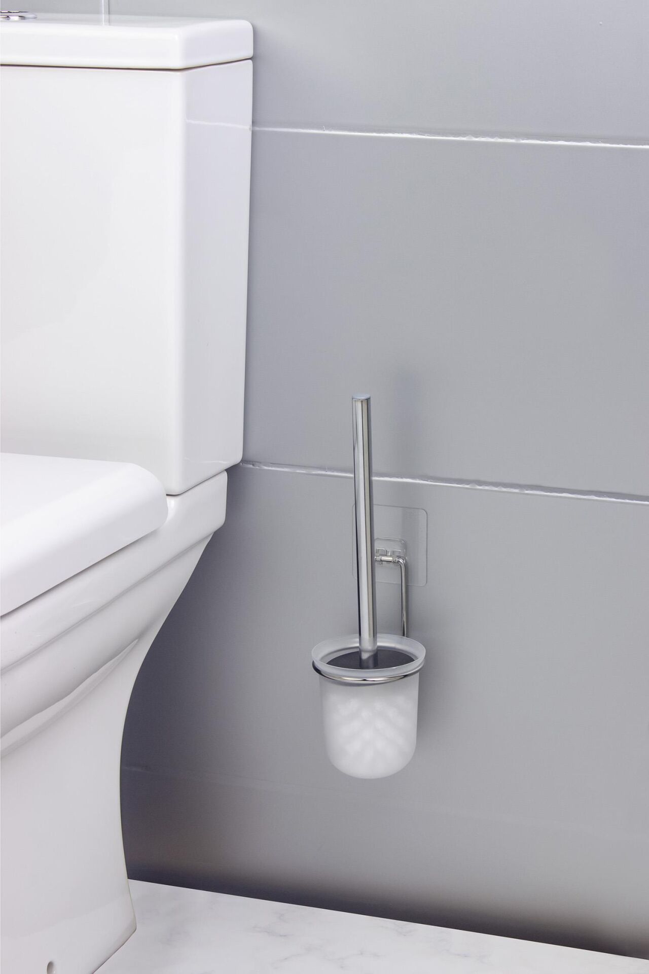 Okyanus Home Krom Magic Fix Sihirli Yapışkanlı Wc Fırçalık