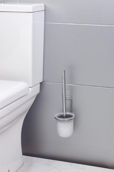 Okyanus Home Krom Magic Fix Sihirli Yapışkanlı Wc Fırçalık