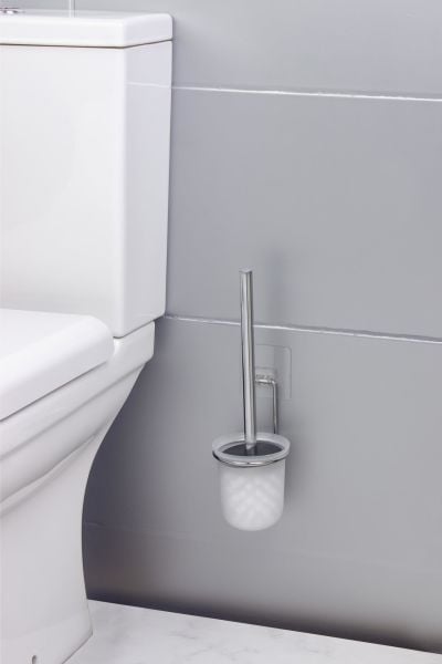 Okyanus Home Krom Magic Fix Sihirli Yapışkanlı Wc Fırçalık