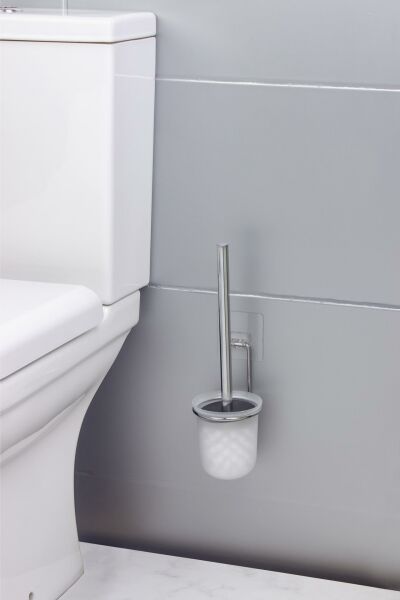 Okyanus Home Krom Magic Fix Sihirli Yapışkanlı Wc Fırçalık
