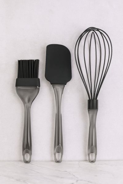 Okyanus Home Antrasit Silikon 3'lü Set