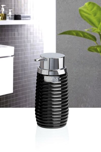 Okyanus Home Krom Siyah Elegans Sıvı Sabunluk