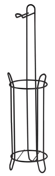 Okyanus Home Siyah Yuvarlak Yedekli Wc Kağıtlık