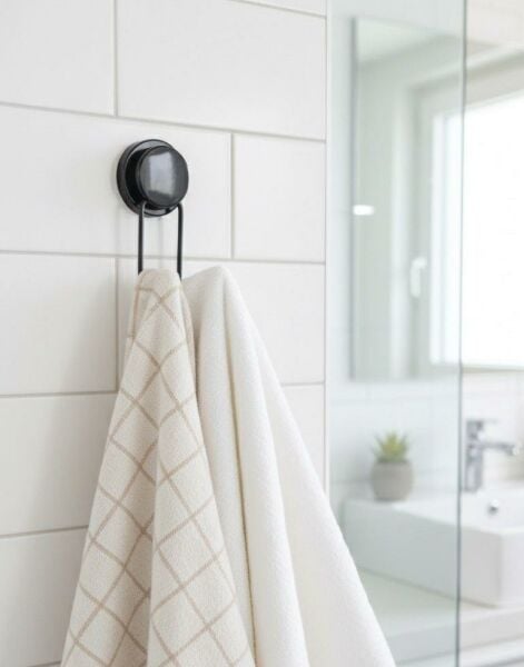 Okyanus Home Magic Fix Sihirli Yapışkan Siyah İkili Askı