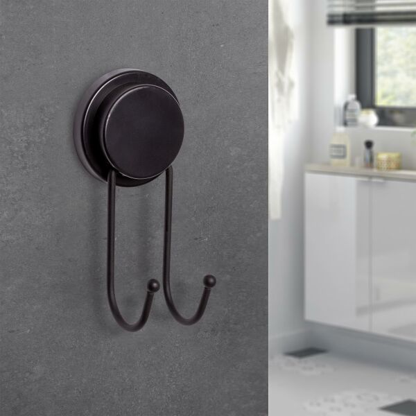 Okyanus Home Magic Fix Sihirli Yapışkan Siyah İkili Askı