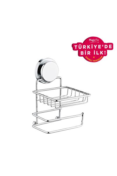 Okyanus Home Magic Fix Sihirli Yapışkan Krom Yedekli WC Kağıtlık