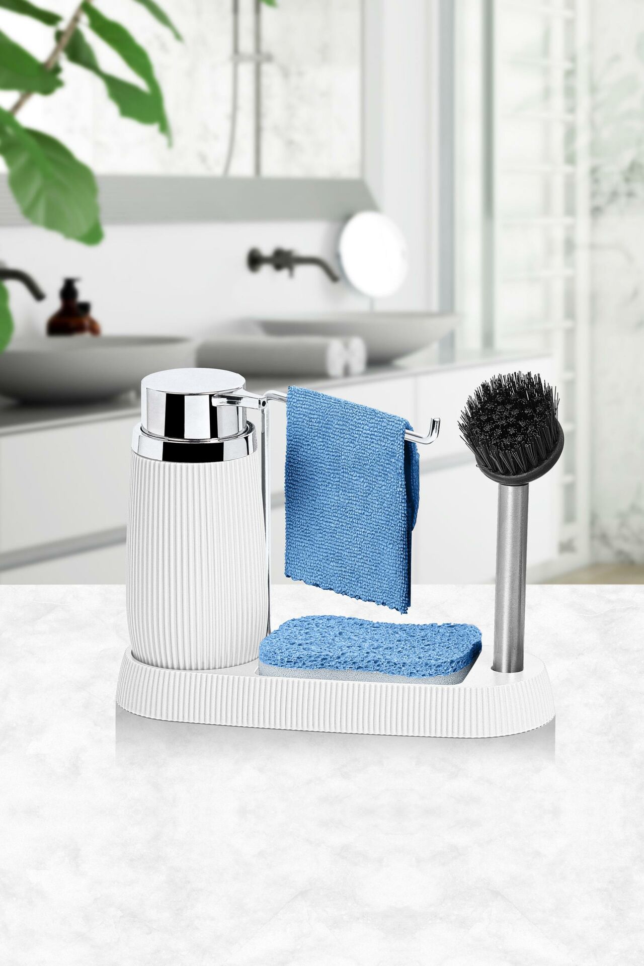 Okyanus Home Beyaz Premium Lavabo Seti