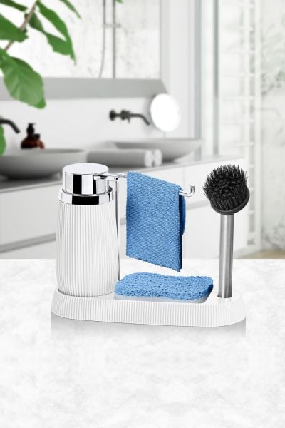 Okyanus Home Beyaz Premium Lavabo Seti