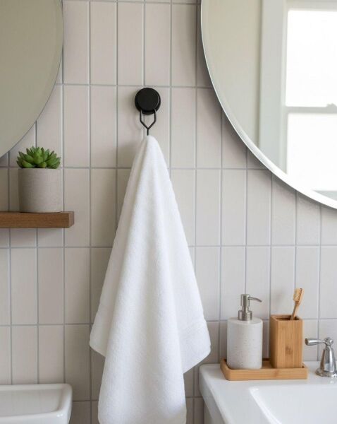 Okyanus Home Magic Fix Sihirli Yapışkan Siyah Tekli Askı