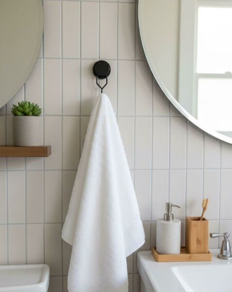 Okyanus Home Magic Fix Sihirli Yapışkan Siyah Tekli Askı