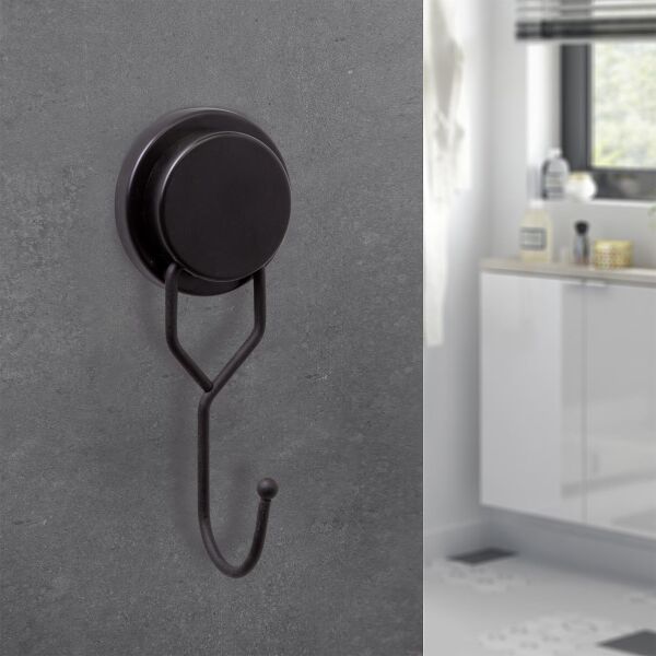 Okyanus Home Magic Fix Sihirli Yapışkan Siyah Tekli Askı