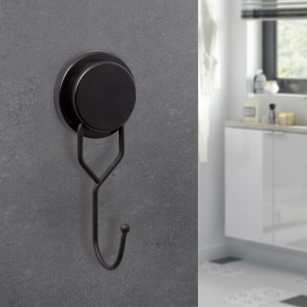 Okyanus Home Magic Fix Sihirli Yapışkan Siyah Tekli Askı