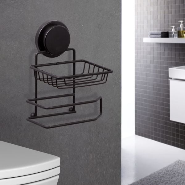 Okyanus Home Magic Fix Sihirli Yapışkan Siyah Yedekli WC Kağıtlık