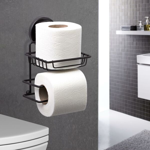 Okyanus Home Magic Fix Sihirli Yapışkan Siyah Yedekli WC Kağıtlık