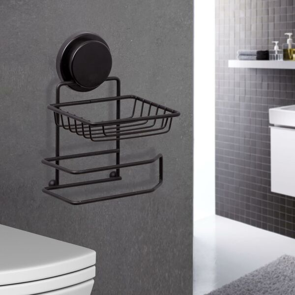 Okyanus Home Magic Fix Sihirli Yapışkan Siyah Yedekli WC Kağıtlık