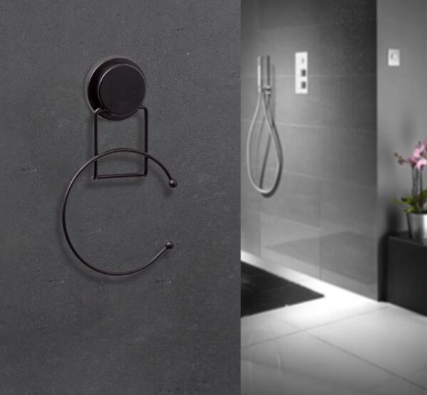 Okyanus Home Magic Fix Sihirli Yapışkan Siyah Yuvarlak Havluluk