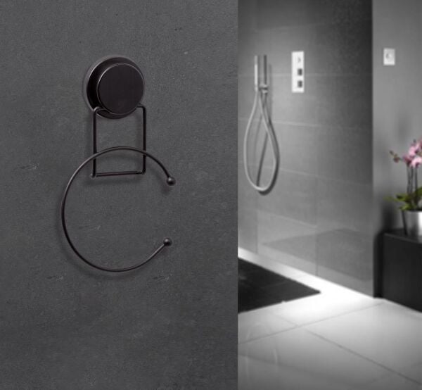 Okyanus Home Magic Fix Sihirli Yapışkan Siyah Yuvarlak Havluluk