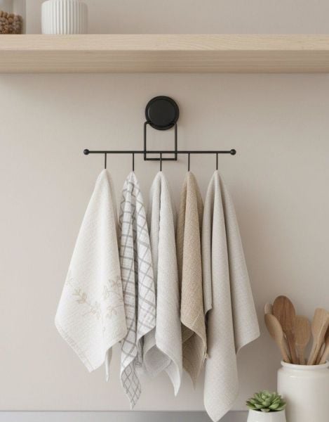 Okyanus Home Magic Fix Sihirli Yapışkan Siyah 5'li Askı