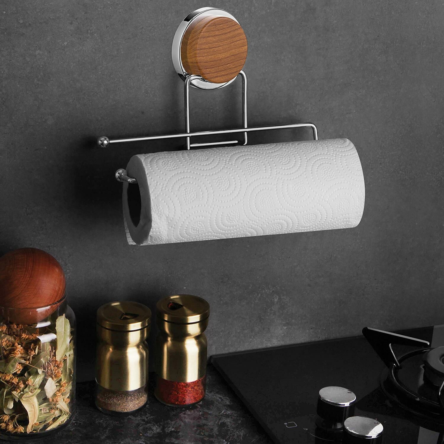 Okyanus Home Ahşap Desenli Magic Fix Sihirli Yapışkan Krom Kağıt Havluluk