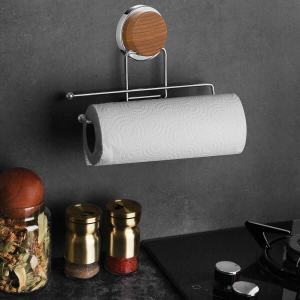 Okyanus Home Ahşap Desenli Magic Fix Sihirli Yapışkan Krom Kağıt Havluluk