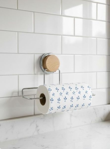 Okyanus Home Ahşap Desenli Magic Fix Sihirli Yapışkan Krom Kağıt Havluluk