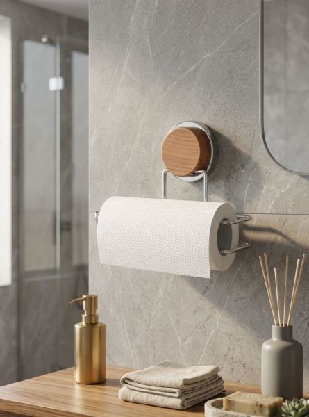 Okyanus Home Ahşap Desenli Magic Fix Sihirli Yapışkan Krom Kağıt Havluluk