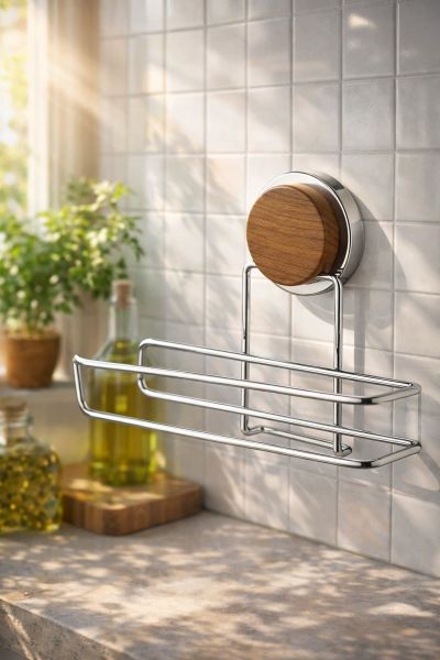 Okyanus Home Ahşap Desenli Magic Fix Sihirli Yapışkan Krom Kağıt Havluluk