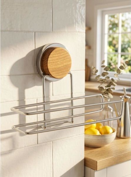 Okyanus Home Ahşap Desenli Magic Fix Sihirli Yapışkan Krom Kağıt Havluluk