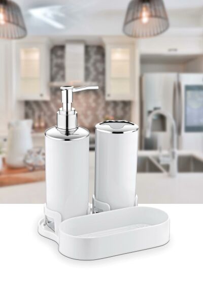 Okyanus Home Beyaz İkiz Lavabo Organizer