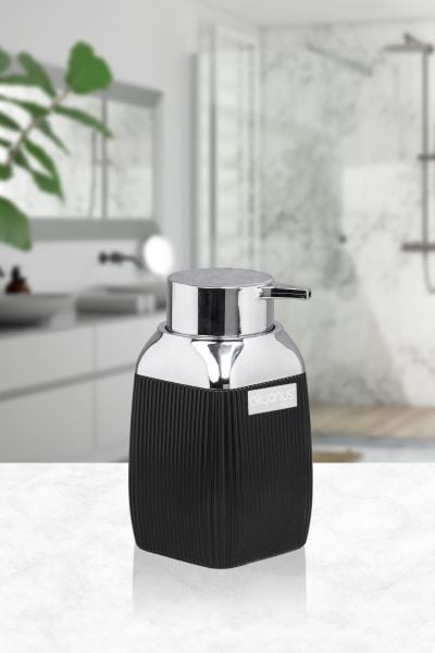 Okyanus Home Siyah Krom Sıvı Sabunluk