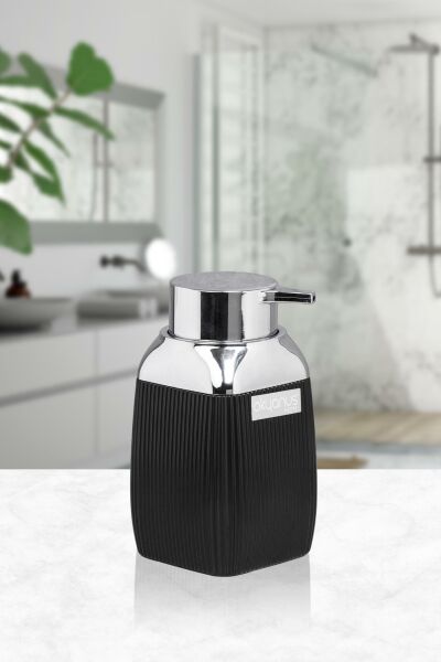 Okyanus Home Siyah Krom Sıvı Sabunluk