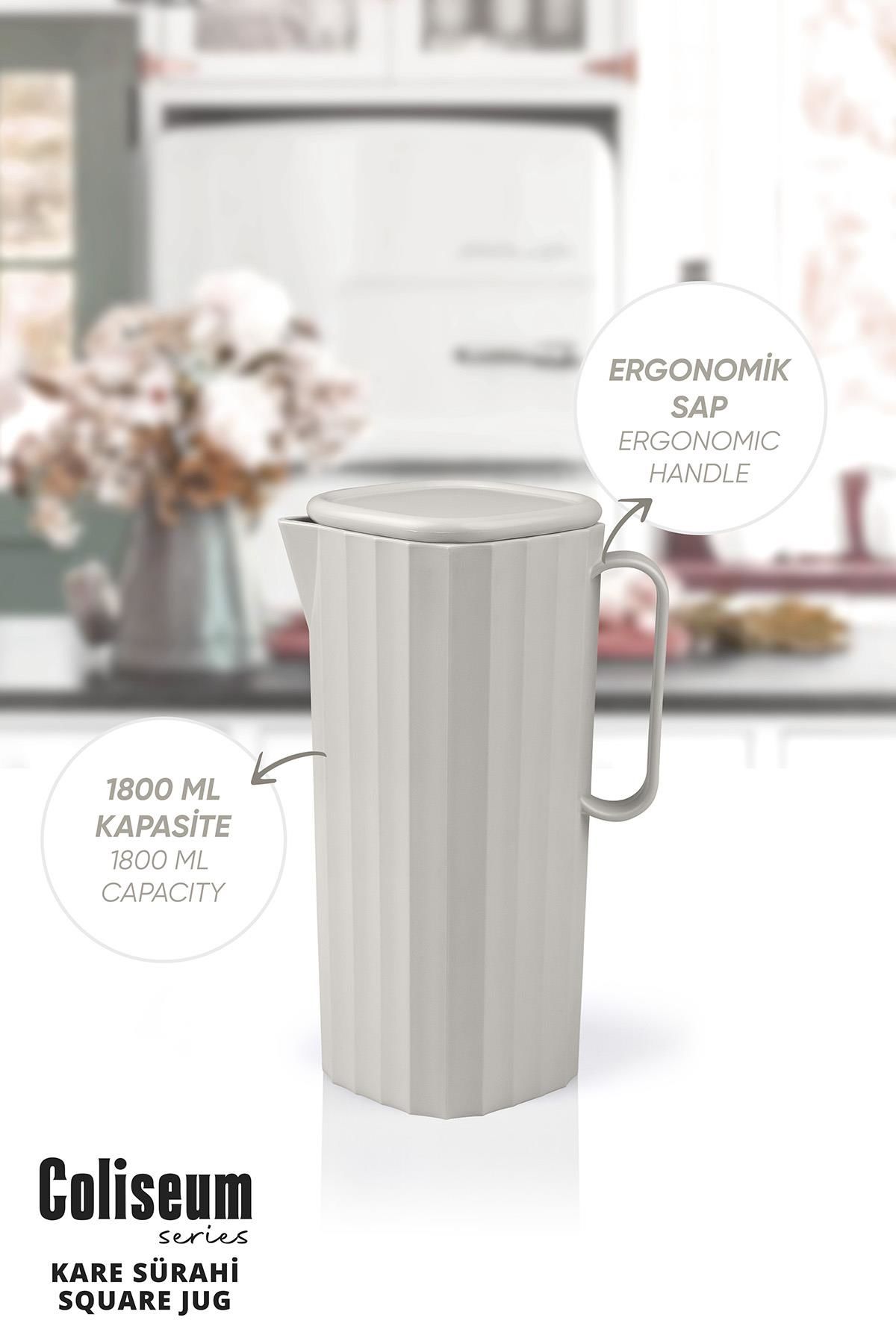 Okyanus Home Coliseum Bej Kare Sürahi - 1800 ml