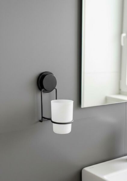 Okyanus Home Magic Fix Sihirli Yapışkan Siyah Diş Fırçalık