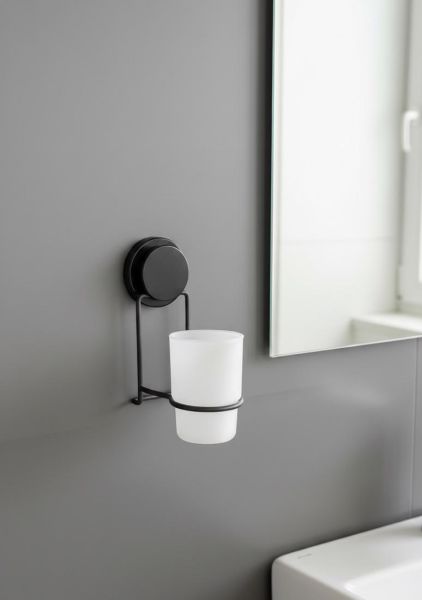 Okyanus Home Magic Fix Sihirli Yapışkan Siyah Diş Fırçalık