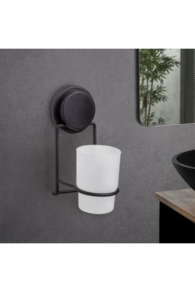 Okyanus Home Magic Fix Sihirli Yapışkan Siyah Diş Fırçalık