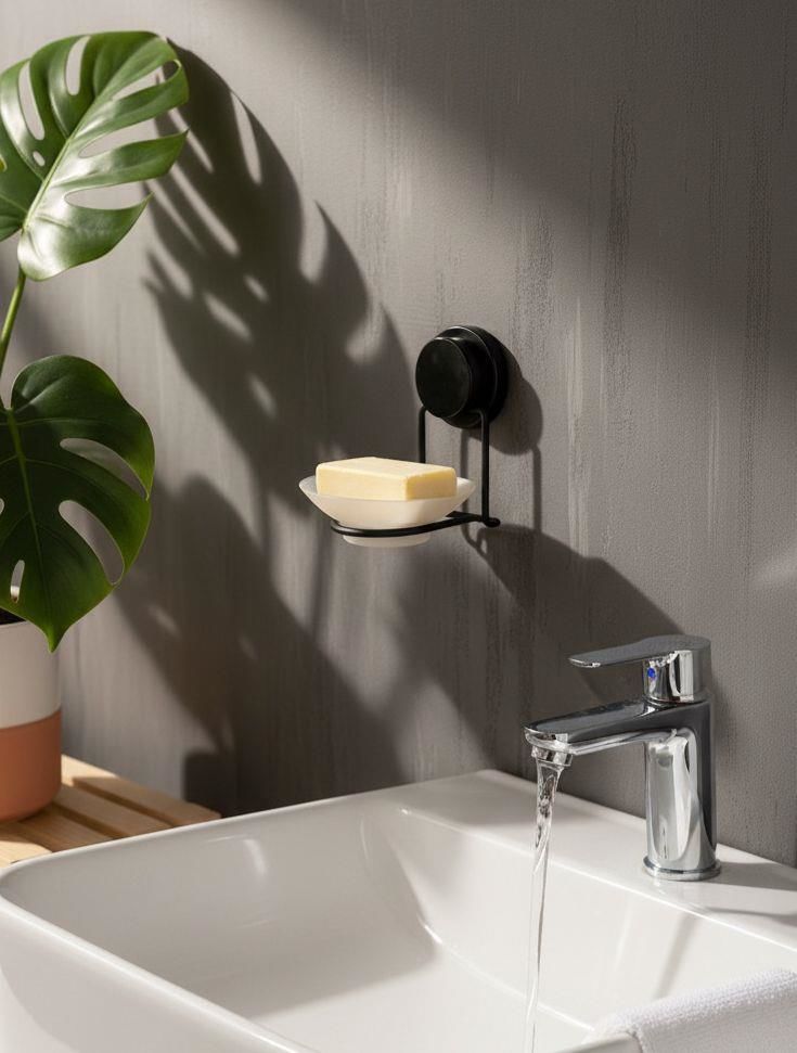 Okyanus Home Magic Fix Sihirli Yapışkan Siyah Kuru Sabunluk