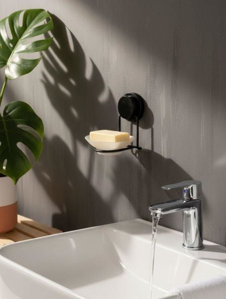 Okyanus Home Magic Fix Sihirli Yapışkan Siyah Kuru Sabunluk