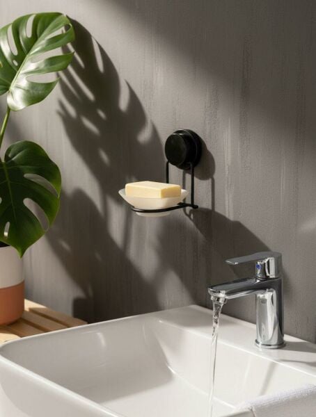 Okyanus Home Magic Fix Sihirli Yapışkan Siyah Kuru Sabunluk