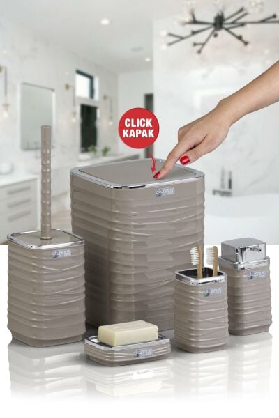 Okyanus Home Luna Vizon Kromlu Kare 5'li Banyo Seti