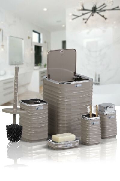 Okyanus Home Luna Vizon Kromlu Kare 5'li Banyo Seti