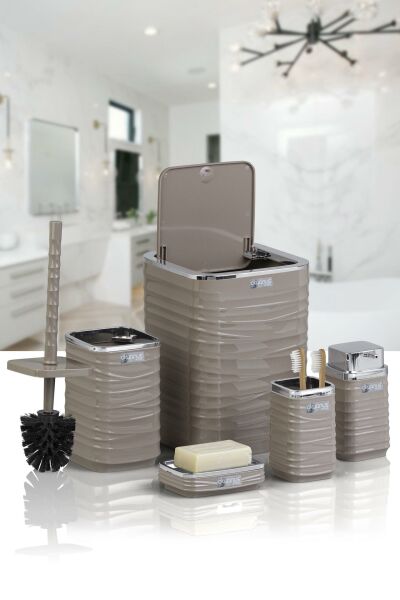 Okyanus Home Luna Vizon Kromlu Kare 5'li Banyo Seti