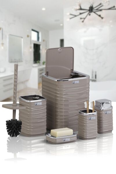 Okyanus Home Luna Vizon Kromlu Kare 5'li Banyo Seti