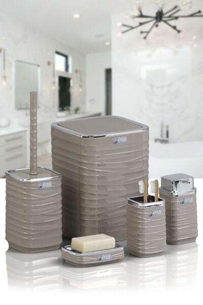 Okyanus Home Luna Vizon Kromlu Kare 5'li Banyo Seti