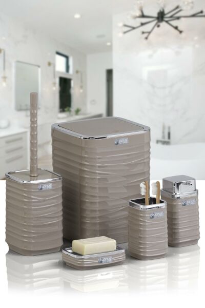 Okyanus Home Luna Vizon Kromlu Kare 5'li Banyo Seti