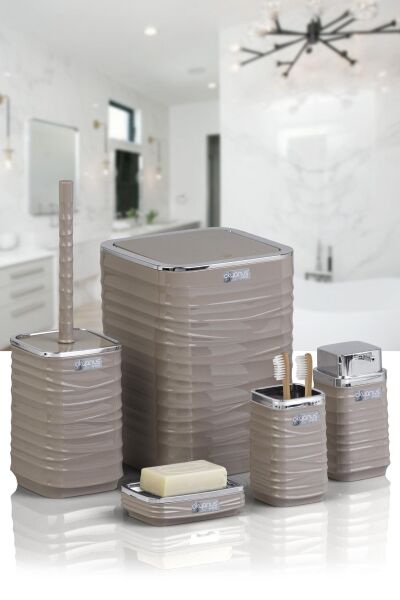 Okyanus Home Luna Vizon Kromlu Kare 5'li Banyo Seti