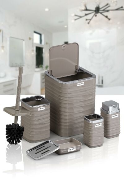 Okyanus Home Luna Vizon Kromlu Kare 5'li Banyo Seti