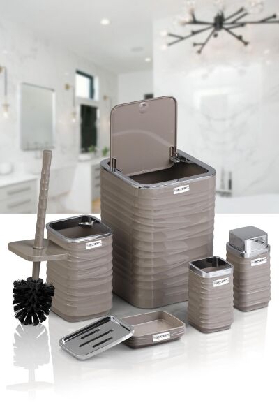 Okyanus Home Luna Vizon Kromlu Kare 5'li Banyo Seti