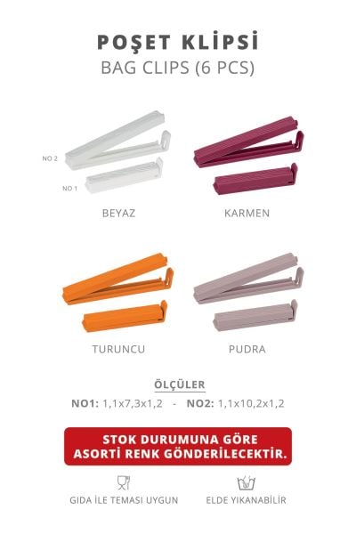 Okyanus Home 6'lı Poşet Klipsi