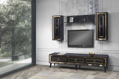 Siyah Zambak Gold Tv Ünitesi Takımı